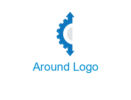 Gear Creating letter c with arrows logo