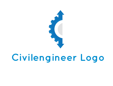 Gear Creating letter c with arrows logo