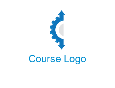 Gear Creating letter c with arrows logo