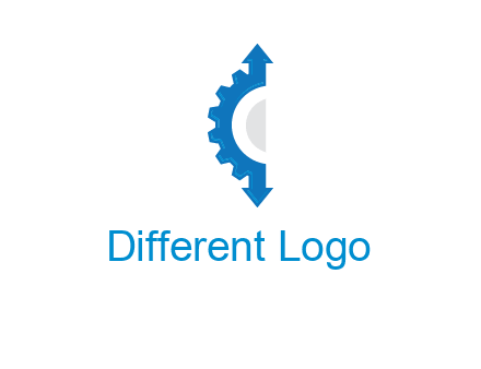 Gear Creating letter c with arrows logo