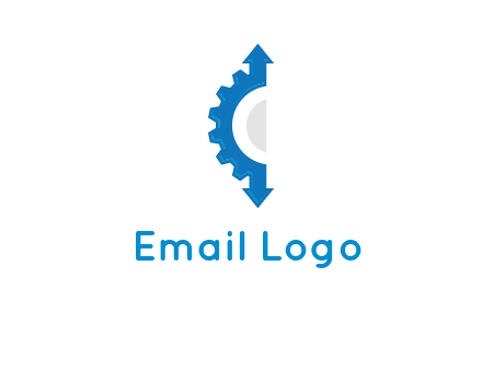 Gear Creating letter c with arrows logo