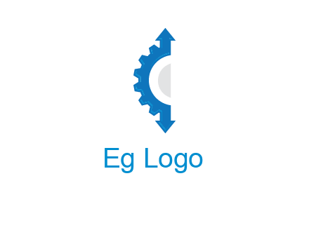 Gear Creating letter c with arrows logo
