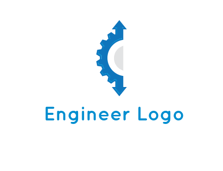 Gear Creating letter c with arrows logo