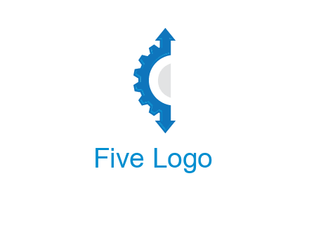 Gear Creating letter c with arrows logo