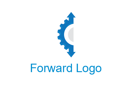 Gear Creating letter c with arrows logo