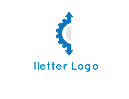 Gear Creating letter c with arrows logo