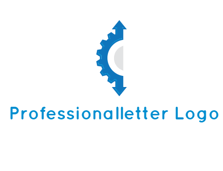 Gear Creating letter c with arrows logo