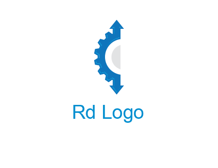 Gear Creating letter c with arrows logo
