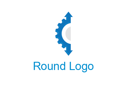 Gear Creating letter c with arrows logo