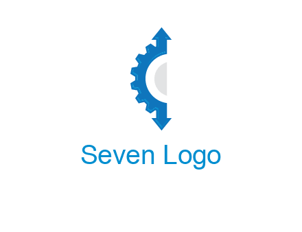 Gear Creating letter c with arrows logo