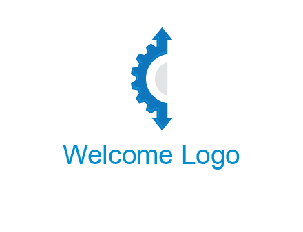 Gear Creating letter c with arrows logo