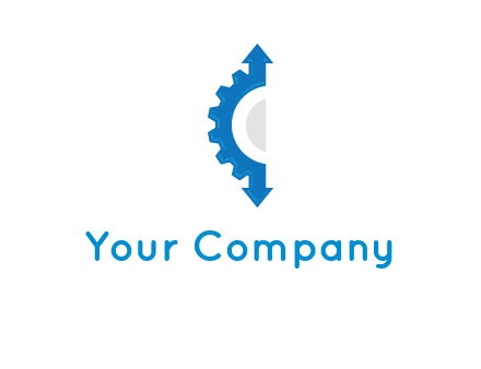 Gear Creating letter c with arrows logo