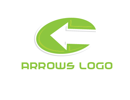 arrow moving inside letter c logo
