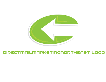 arrow moving inside letter c logo