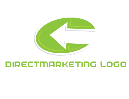arrow moving inside letter c logo