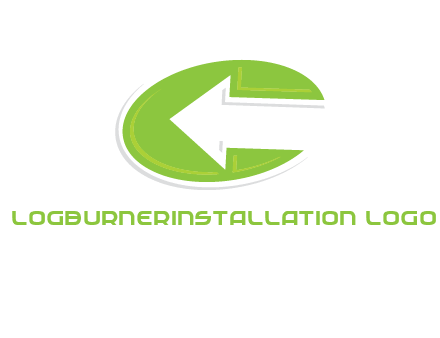 arrow moving inside letter c logo