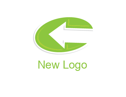 arrow moving inside letter c logo