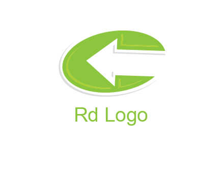 arrow moving inside letter c logo
