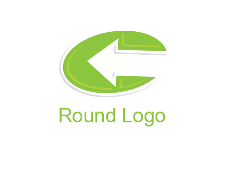 arrow moving inside letter c logo