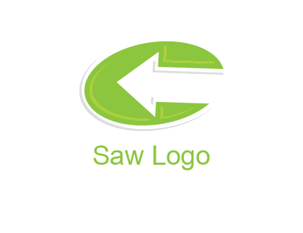 arrow moving inside letter c logo