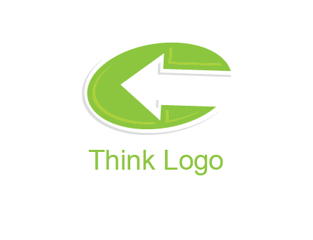 arrow moving inside letter c logo