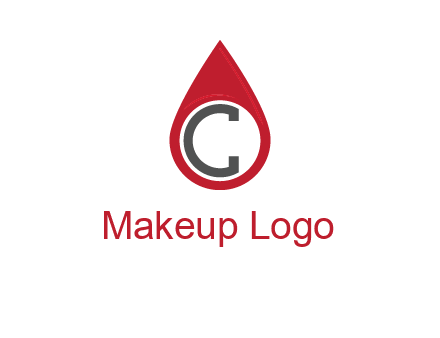 Letter c inside water drop logo