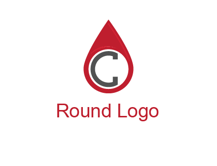 Letter c inside water drop logo