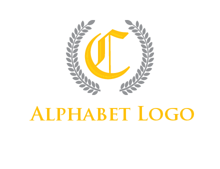 letter c inside laurel wreath logo