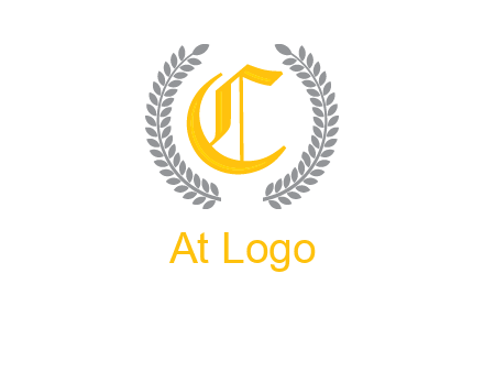 letter c inside laurel wreath logo