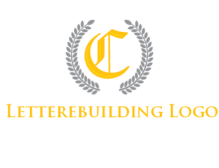 letter c inside laurel wreath logo