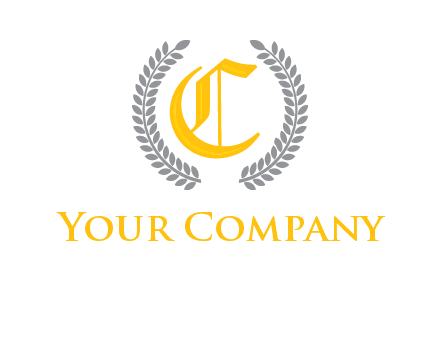 letter c inside laurel wreath logo