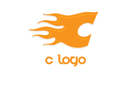 letter c combined with fire logo