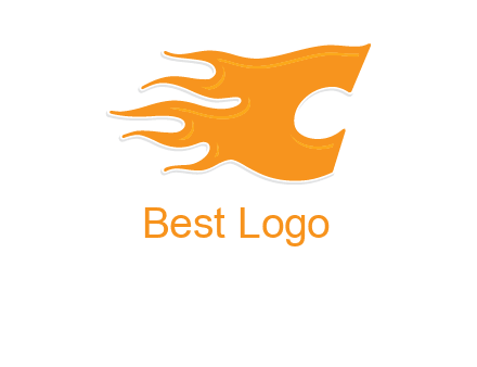 letter c combined with fire logo
