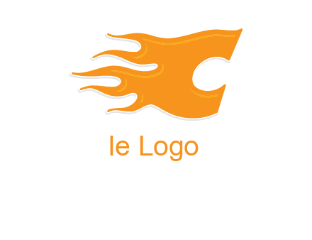 letter c combined with fire logo
