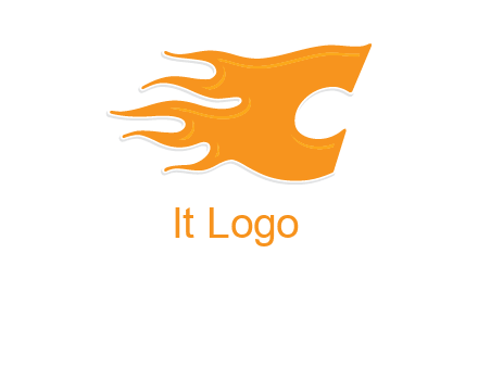 letter c combined with fire logo