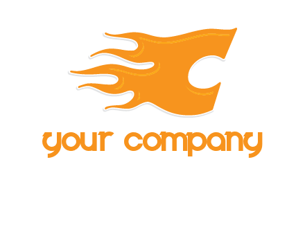 letter c combined with fire logo