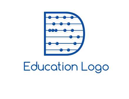 abacus inside letter d logo