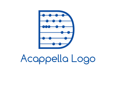 abacus inside letter d logo