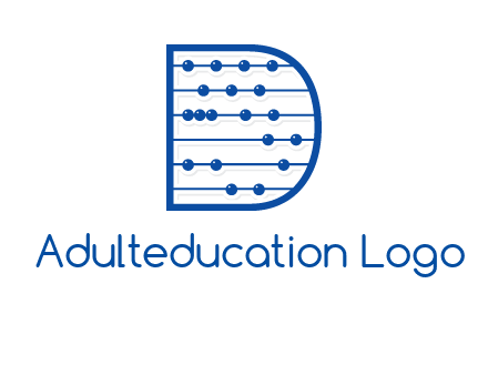abacus inside letter d logo
