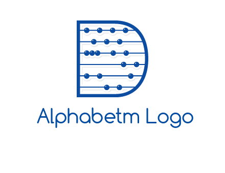abacus inside letter d logo