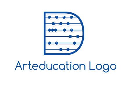 abacus inside letter d logo