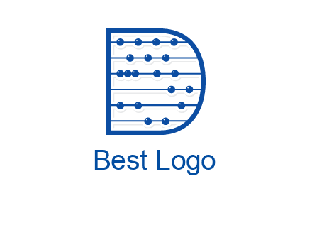 abacus inside letter d logo