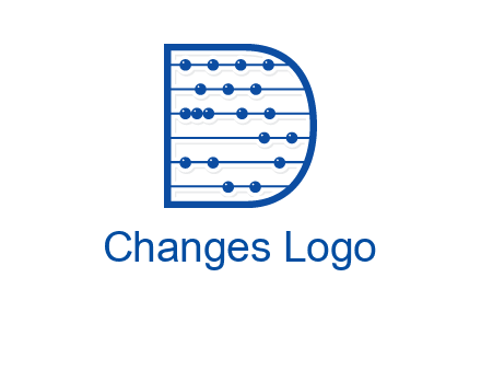 abacus inside letter d logo