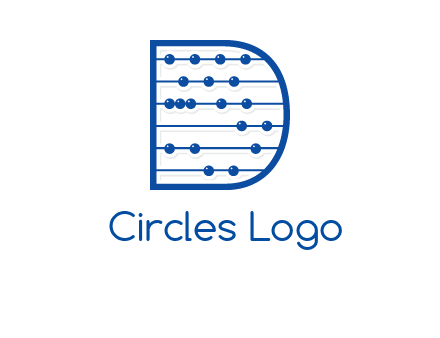 abacus inside letter d logo