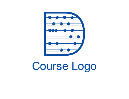 abacus inside letter d logo