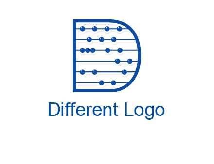 abacus inside letter d logo