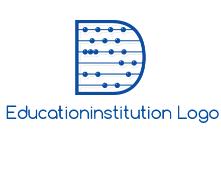 abacus inside letter d logo