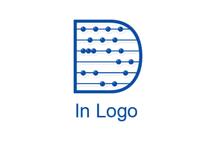 abacus inside letter d logo