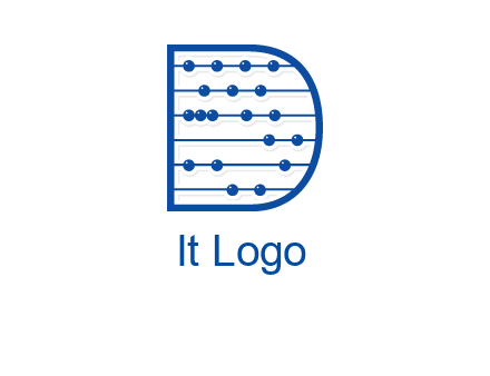 abacus inside letter d logo