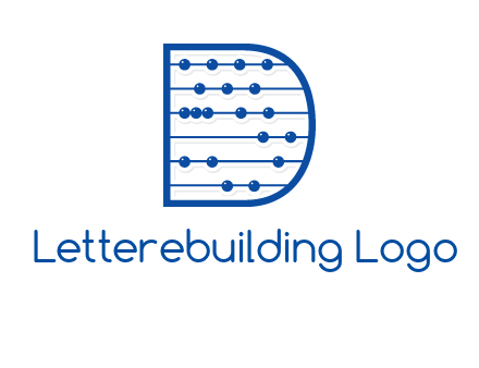 abacus inside letter d logo